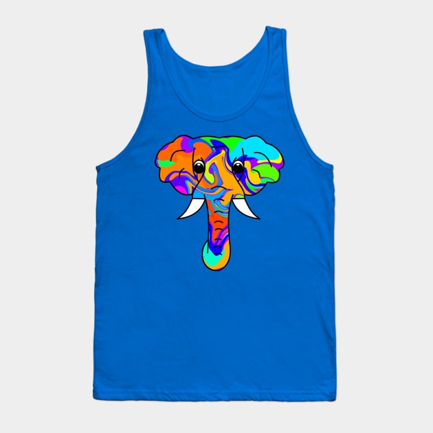 Colorful Elephant Tank Top by Shrenk